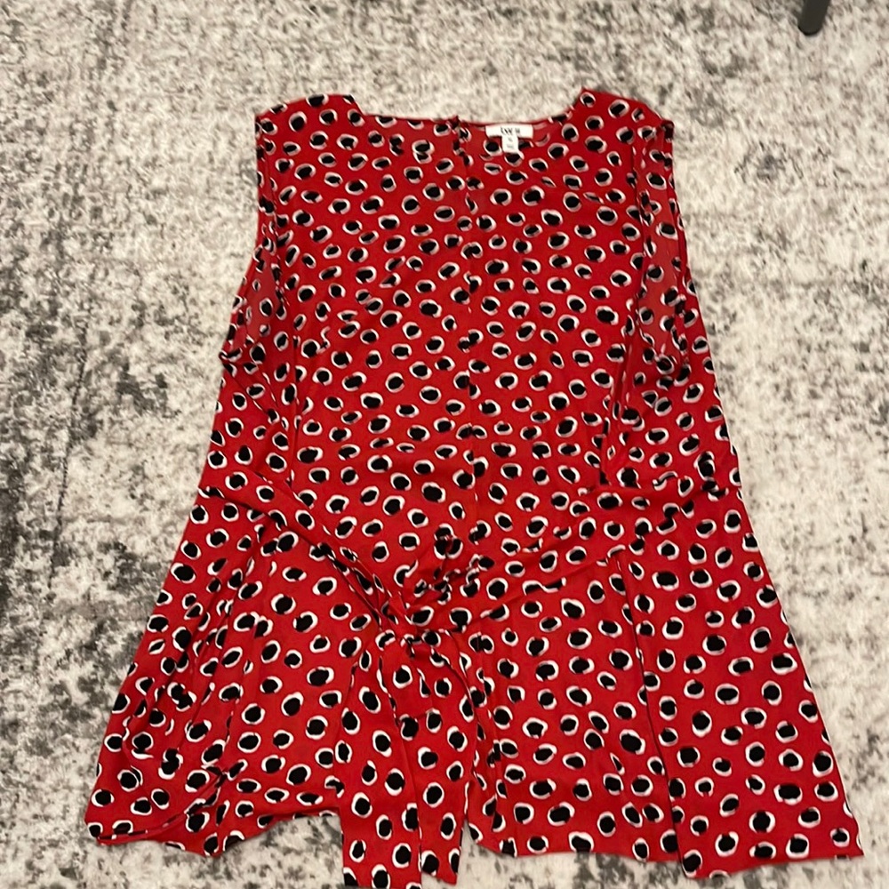 Bar III Chiffon Dotted Tank